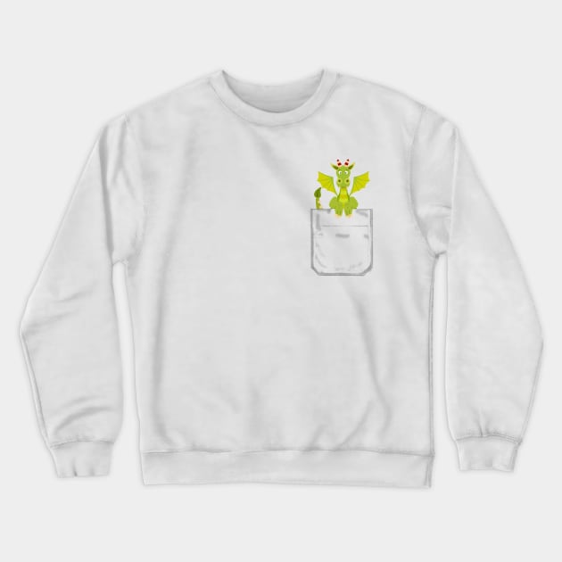 My Cute Pet Dragon in My Pocket Crewneck Sweatshirt by Joaddo